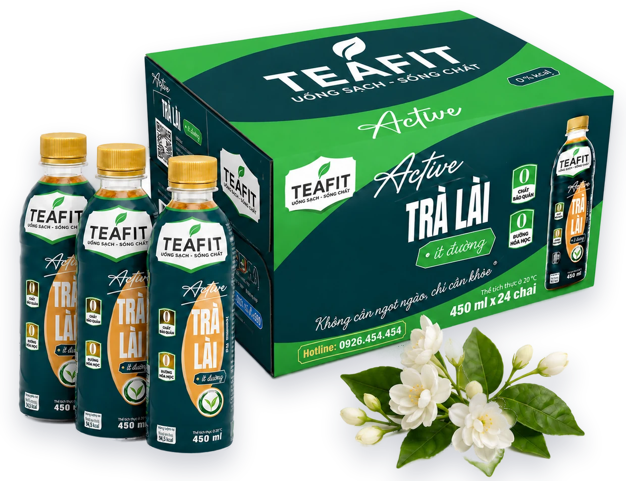 TEAFIT Active — Trà Lài chai 450ml