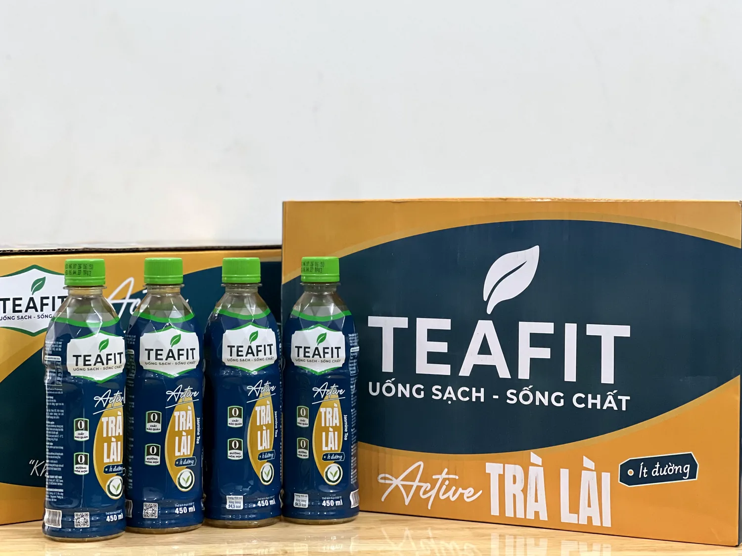 TEAFIT Active jasmine tea — 450 ml bottles and case